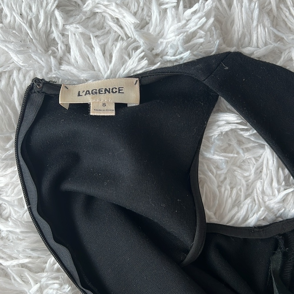 L'AGENCE size small Annalisa Trumpet Dress in black - Picture 5 of 5